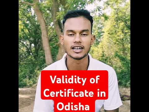 Validity of Certificate in Odisha #csc #validity #caste #resident #income