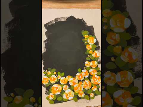 How I draw roses with gouache #art #artist #artwork #gouache #painting #landscape #rose