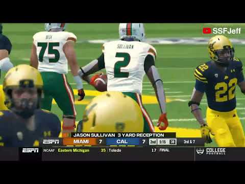 Miami vs. Cal (Dynasty Game) | CFB Revamped Legacy Season Week 14 | Jefe on Commentary