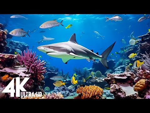 Ocean 4K - Sea Animals for Relaxation, Beautiful Coral Reef Fish in Aquarium(4K Video Ultra HD) #14