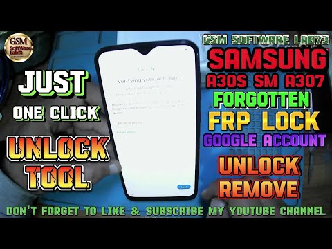 Samsung A30S Frp Bypass|Samsung A30S Google Account Bypass Unlock Tool|Samsung A307F FRP Remove