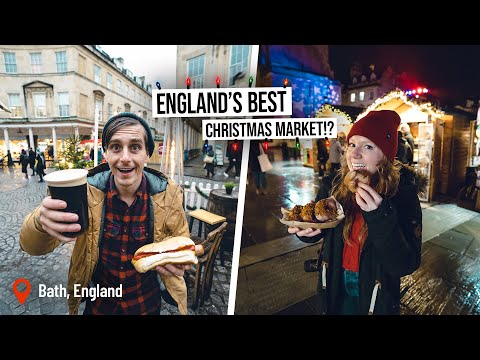 We Found The UK’s BEST Christmas Market! 🎄 Mulled Wine, Sausages, Donuts and MORE! (Bath, England)