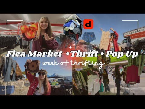 THRIFT WITH ME  & DEPOP SHOP GOES LIVE • Week full of thrifting #thrifting #depopseller #thrifted