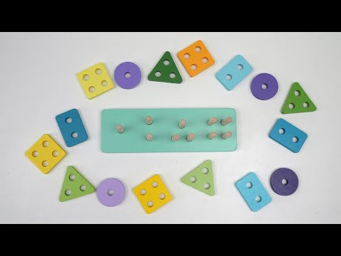 Toddler Shapes and Counting with Kids Educational Pegboard!