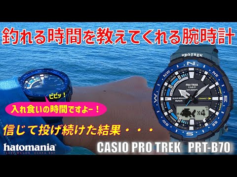 釣れる時間を教えてくれる腕時計の実力やいかに！？【CASIO PRO TREK PRT-B70】飲ませ釣り 泳がせ釣り