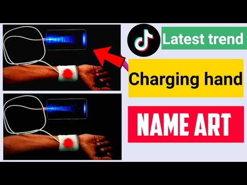 Hand Charging name video Tutorial | Tiktok par charging hand video kaise banaye | Name art II TF