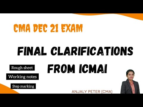 CMA Dec 2021 Exam | Final Clarifications From ICMAI | Malayalam