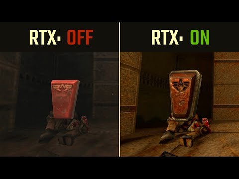 Quake II RTX ON vs. RTX OFF