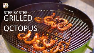 How to Grill Octopus  - Step by Step 4K