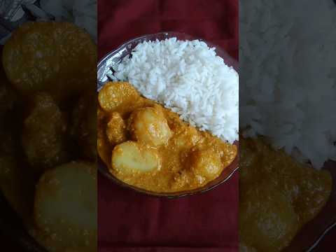 Tasty Dinner 😀 l Rice and Kashmiri Dum Aloo l #shorts #shortvideo #shortsfeed