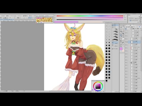 無言で作業垂れ流し【お絵かき/尾丸ポルカ】