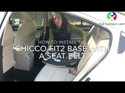 How to install Chicco Fit2 base with a seat belt - The Car Seat Lady