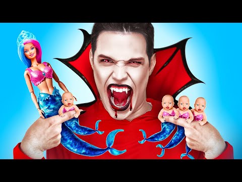 How to Become a Vampire 🧛‍♀️ Pregnant Mermaid VS Pregnant Vampire || Genius Pregnancy Hacks!