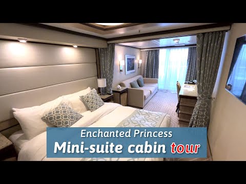 Tour of Mini-suite cabin (R218 Cat MB) on Enchanted Princess