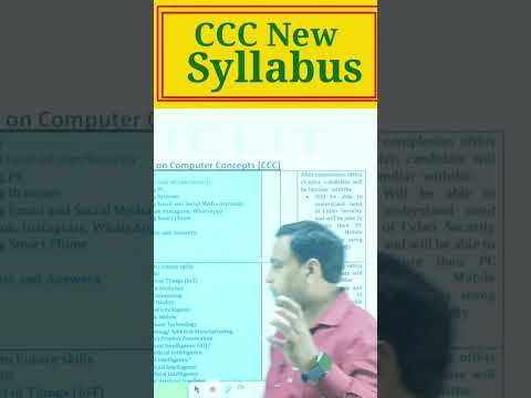 CCC Syllabus 2023 | New CCC Syllabus  | #ccc #cccsyllabus #shorts #rctigyan #stockmarket #cccexam