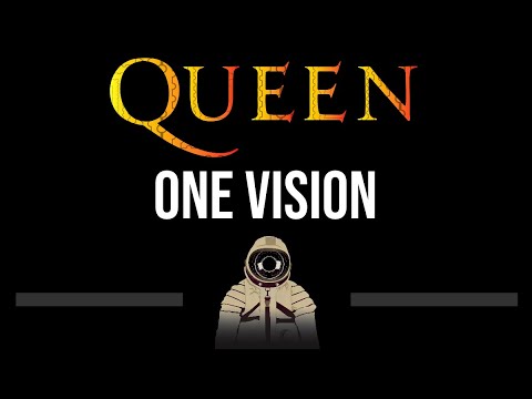 Queen • One Vision (CC) (Upgraded Video) 🎤 [Karaoke] [Instrumental Lyrics]