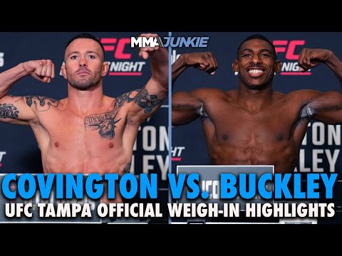 Colby Covington, Joaquin Buckley Make Weight for UFC Tampa | Highlights | UFC on ESPN 63