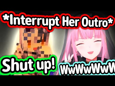 Calli Interrupts Shiori's Outro And Makes Her Lose It, It's Hilarious