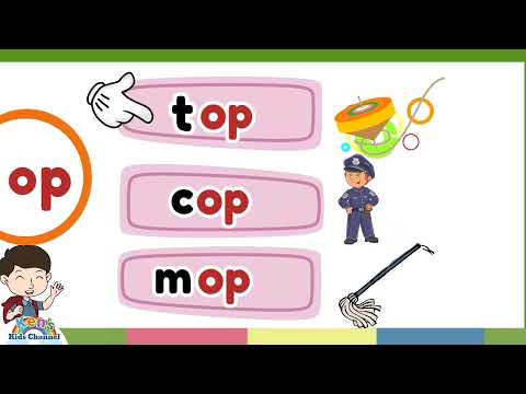 CVC WORDS | -op Word Family | Learn to Read  | Reading Phonics for Kids