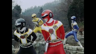 turboranger lost power, tied and defeated with blast nonstop. sentai ターボレンジャーは力を失い 同点となり敗北した 高速戦隊 50