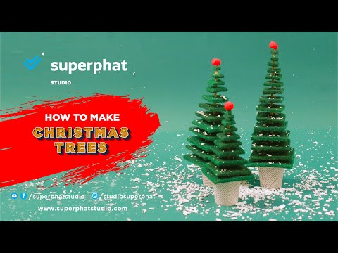 DIY: How To Make Easy Christmas Trees | DIY Christmas Decor 2019 | Superphat Studio