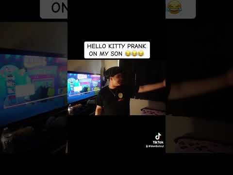 Hello kitty prank on my son #funny #prank #pranks #short  #viral #bluntbotv #igreels #hellokitty #fy