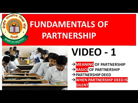 Fundamentals of partnership || Basics of partnership | Partnership class 12 |Chapter 2 class 12