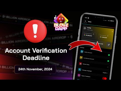 Blove Dapp Account Verification Last Date ! Blove dapp important update