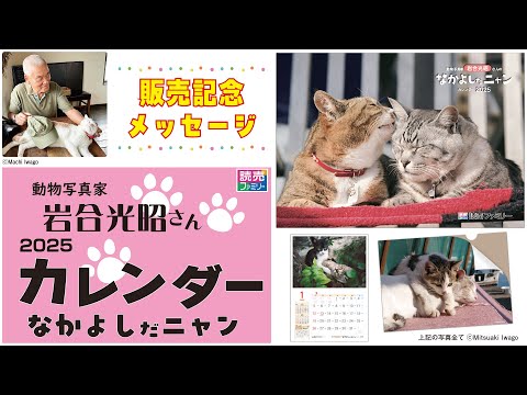 読売ファミリーオリジナルカレンダー2025　動物写真家・岩合光昭さんの「なかよしだニャン」販売記念メッセージ