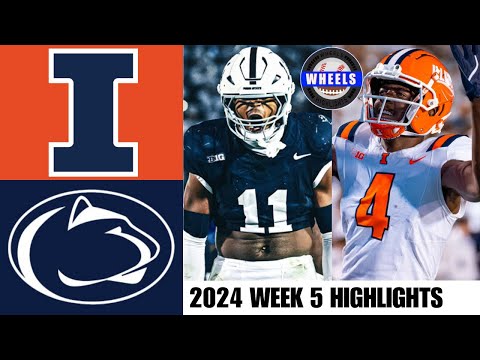 #9 Penn State vs #19 Illinois | Full Game Highlights | 2024 College Football Highlights