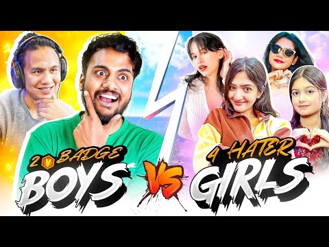 2 Boys Vs 4 Hater Girls 😱 i wasted 450000 Diamonds On 00003 No Bundle  - Garena Free Fire max