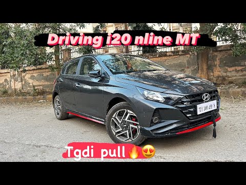 Driving i20 nline  manual || manual made this car rocket 🔥🥵