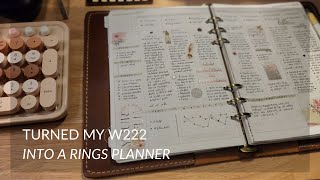 I turned my Wonderland 222 planner to rings inserts!