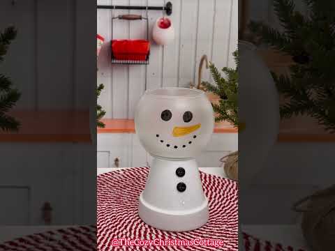 DIY Light up snowman craft #christmas #christmascraft #shorts