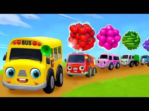 Vegetable Bus Song | Learn Eating Habits | Educational Cartoons for Kids & Nursery Rhymes