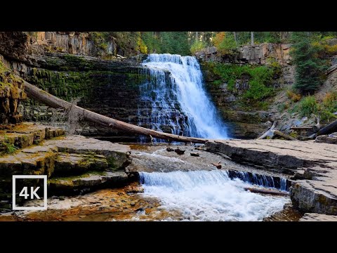 4K Ouesel Falls Ambience | Relaxing Water Sounds | Nature Scene for Relaxing | White Noise