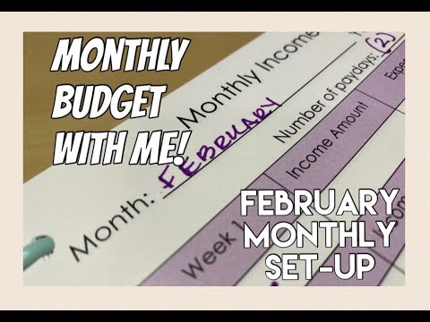 February Monthly BUDGET WITH ME - MONTHLY SET-UP | REAL NUMBERS | INCONSISTENT INCOME