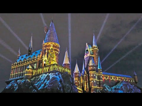 【4K】『ホグワーツ・マジカル・ナイト～ウィンター・マジック～』（2024プレスプレビュー当日）Hogwarts Magical Night - Winter Magic -　USJクリスマス2024