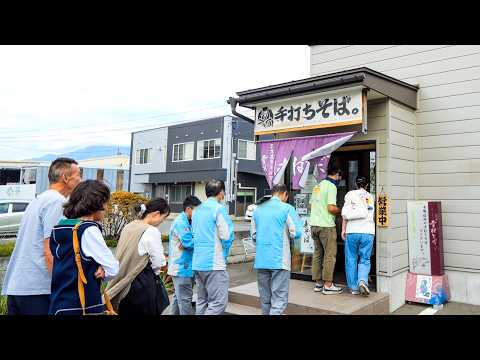 Only on Weekdays! People Line Up for This Amazing JPY 350 Soba in Shinshu Nagano!!