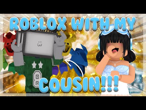 Playing Roblox with my COUSIN