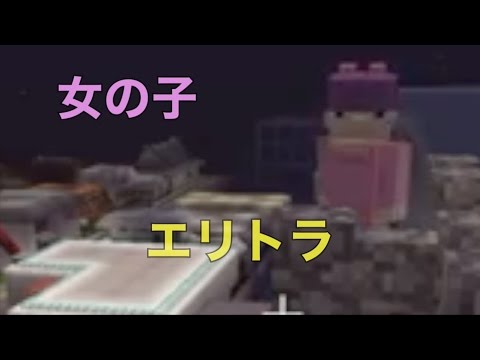 【マイクラ】女の子2人でエリトラ勝負