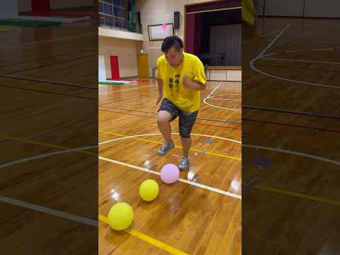 120kg balloon-popping 50m dash lol🎈🏃‍♂️ #shorts