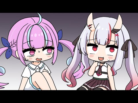 Ayame and Aqua get forced to maintain a conversation【Hololive AnimatedClip/Eng sub】【Ayame/Aqua】