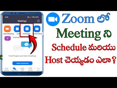 how to host zoom meeting in Telugu/how to schedule zoom meeting and send link in telugu