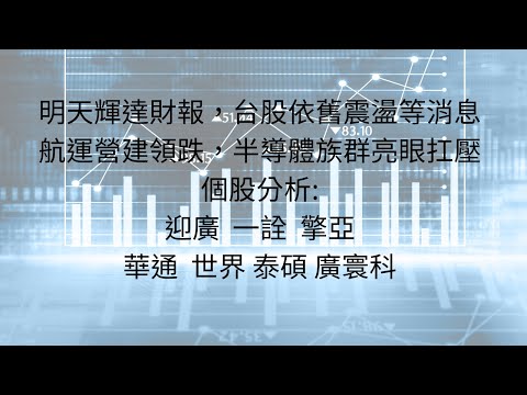 5月21日:航運,營建大幅回落，半導體產業相關強勢抗壓，前幾天有看頻道的朋友，獲利不錯喔~ #AI #台股分析 #半導體 #台積電 #輝達財報 #散熱 #人型機器人 #泰碩