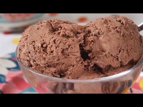 No Churn Chocolate Ice Cream Recipe Demonstration - Joyofbaking.com