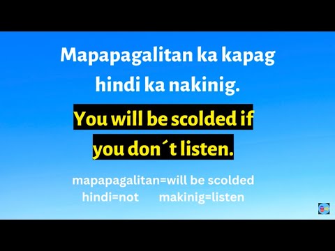 TAGALOG ENGLISH SPEAKING TUTORIAL FOR 20 MINUTES