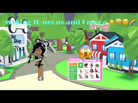 MAKING NEONS AND MEGAS IN ADOPT ME 🤩🌺🤩🎀‼️