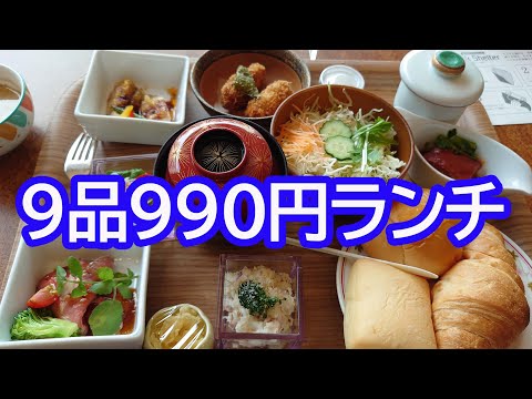 9品990円ドリンクバー付スープおかわり自由なランチがえかった【広島グルメ】