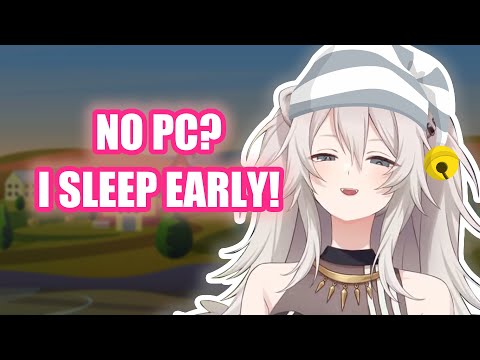 Botan Sleeps Early When she was at Gang Town Cuz There's no Usable PC 【Hololive English Sub】